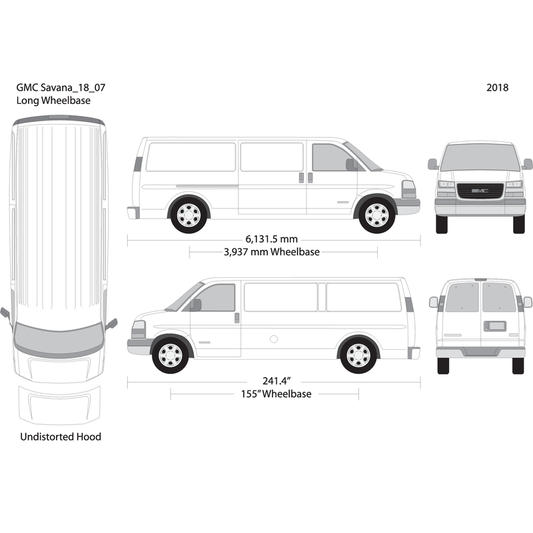 2018 Gmc Savana V07 Vehicle Wrap Template