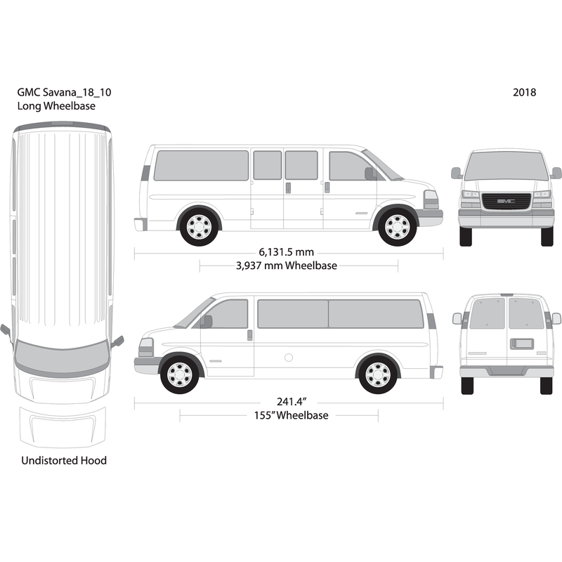 2018 Gmc Savana V10 Vehicle Wrap Template