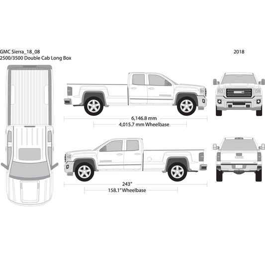 2018 Gmc Sierra 2500 3500 Hd V08 Vehicle Wrap Template