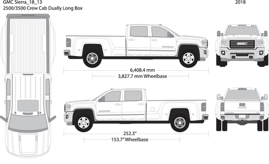 2018 Gmc Sierra 2500 3500 Hd V13 Vehicle Wrap Template