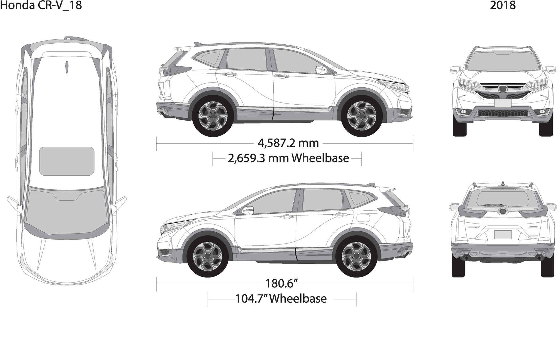 2018 Honda Cr V V18 Vehicle Wrap Template