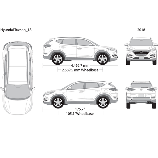 2018 Hyundai Tucson V18 Vehicle Wrap Template