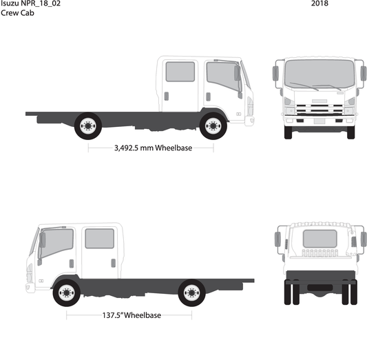 2018 Isuzu Npr V02 Vehicle Wrap Template