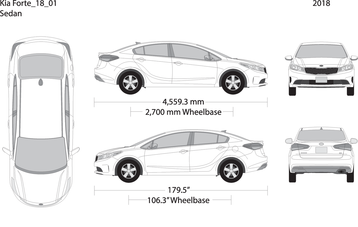 2018 Kia Forte V01 Vehicle Wrap Template