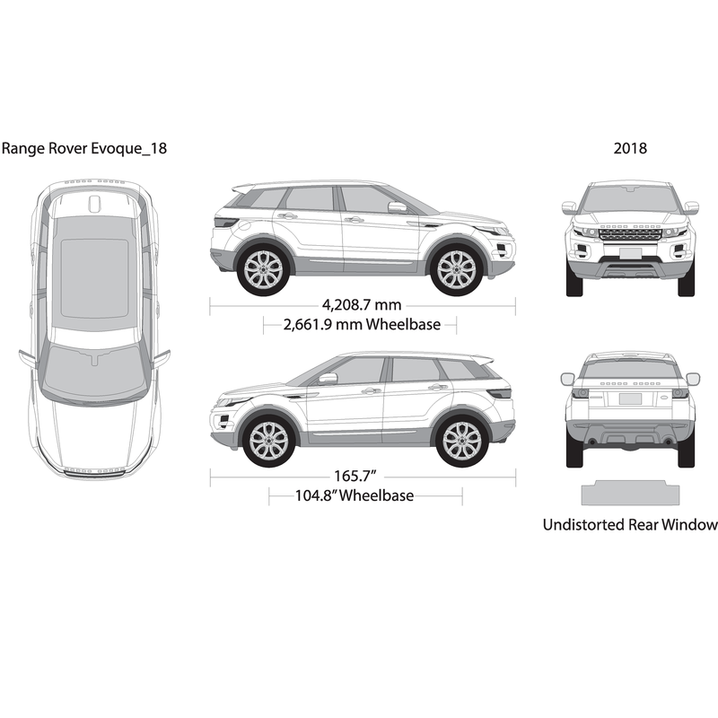 2018 Land Rover Evoque V18 Vehicle Wrap Template