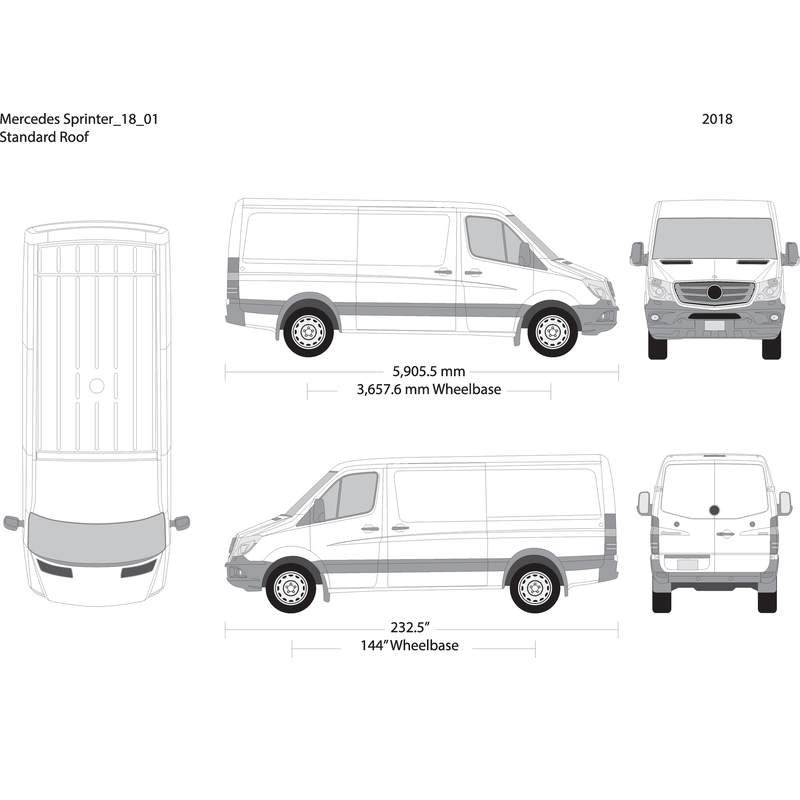 2018 Mercedes Sprinter V01 Vehicle Wrap Template