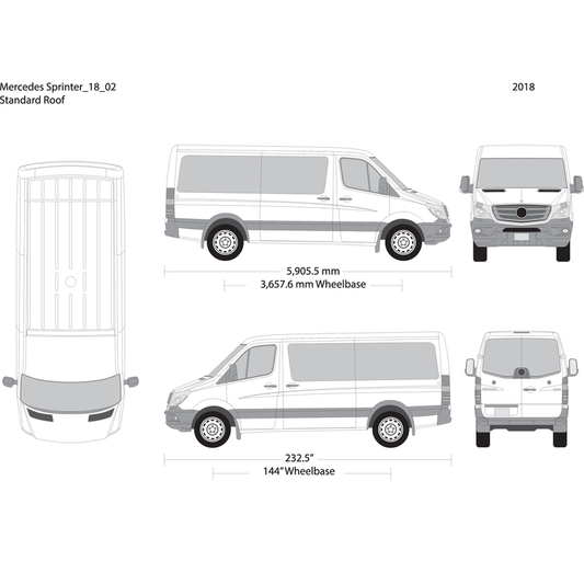2018 Mercedes Sprinter V02 Vehicle Wrap Template