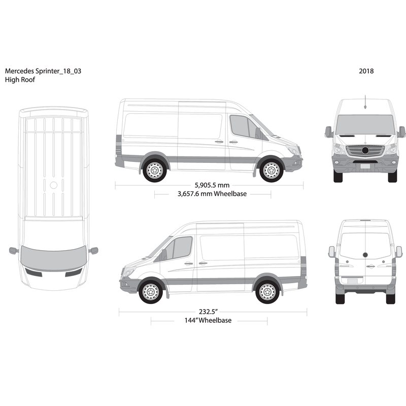 2018 Mercedes Sprinter V03 Vehicle Wrap Template