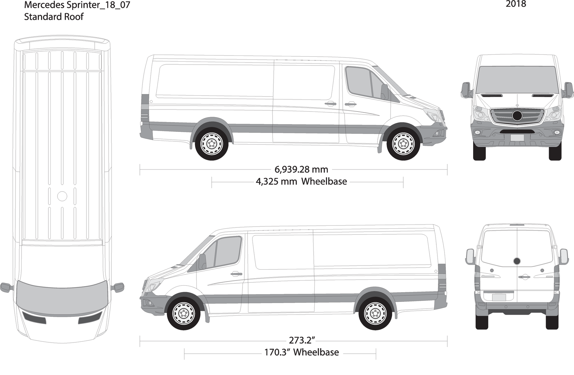 2018 Mercedes Sprinter V07 Vehicle Wrap Template