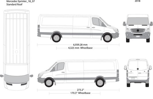 2018 Mercedes Sprinter V07 Vehicle Wrap Template