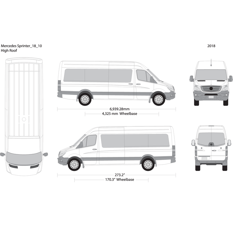 2018 Mercedes Sprinter V10 Vehicle Wrap Template