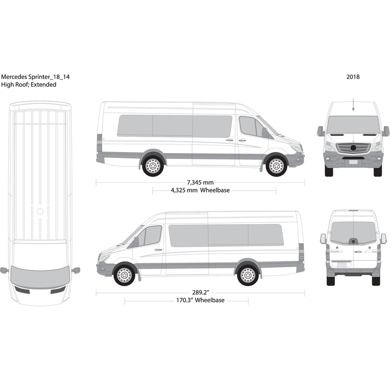 2018 Mercedes Sprinter V14 Vehicle Wrap Template