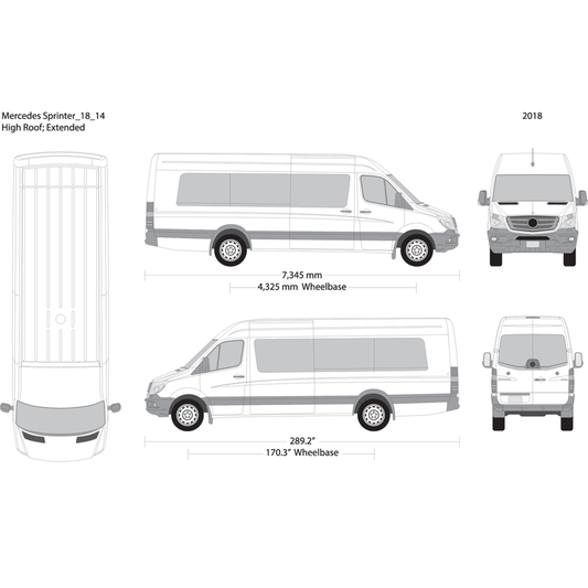 2018 Mercedes Sprinter V14 Vehicle Wrap Template