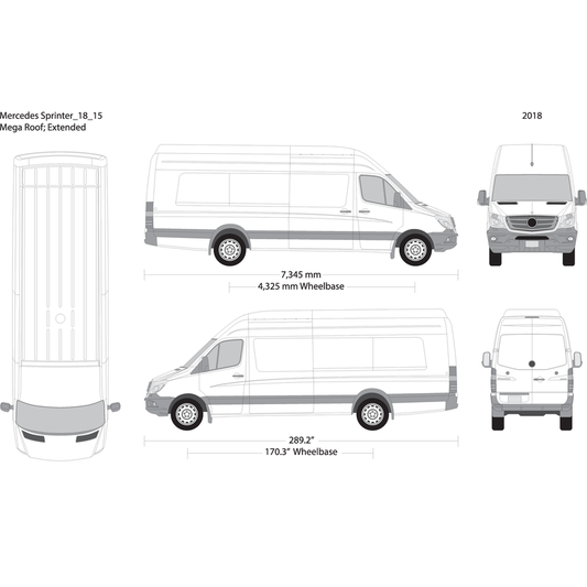 2018 Mercedes Sprinter V15 Vehicle Wrap Template