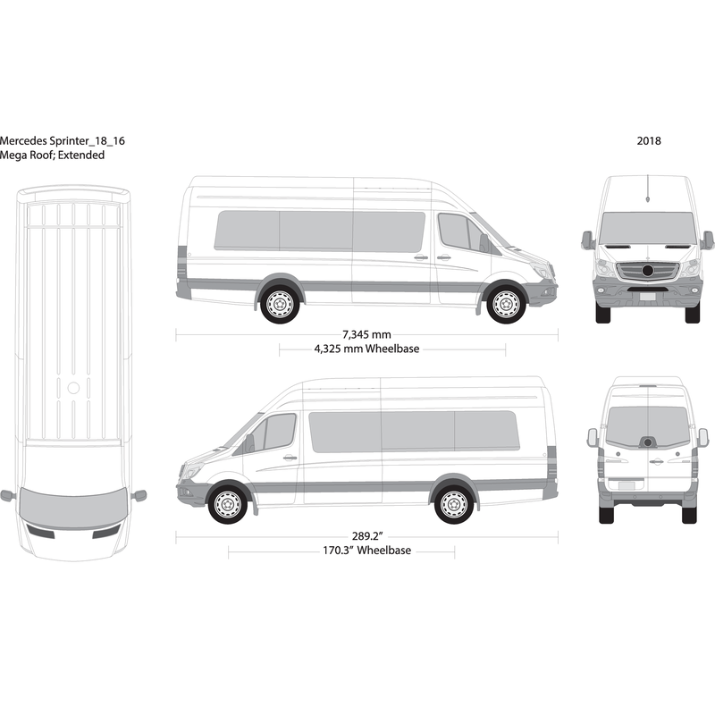 2018 Mercedes Sprinter V16 Vehicle Wrap Template