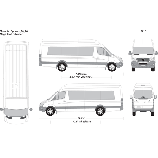 2018 Mercedes Sprinter V16 Vehicle Wrap Template