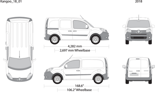 2018 Renault Kangoo V01 Vehicle Wrap Template