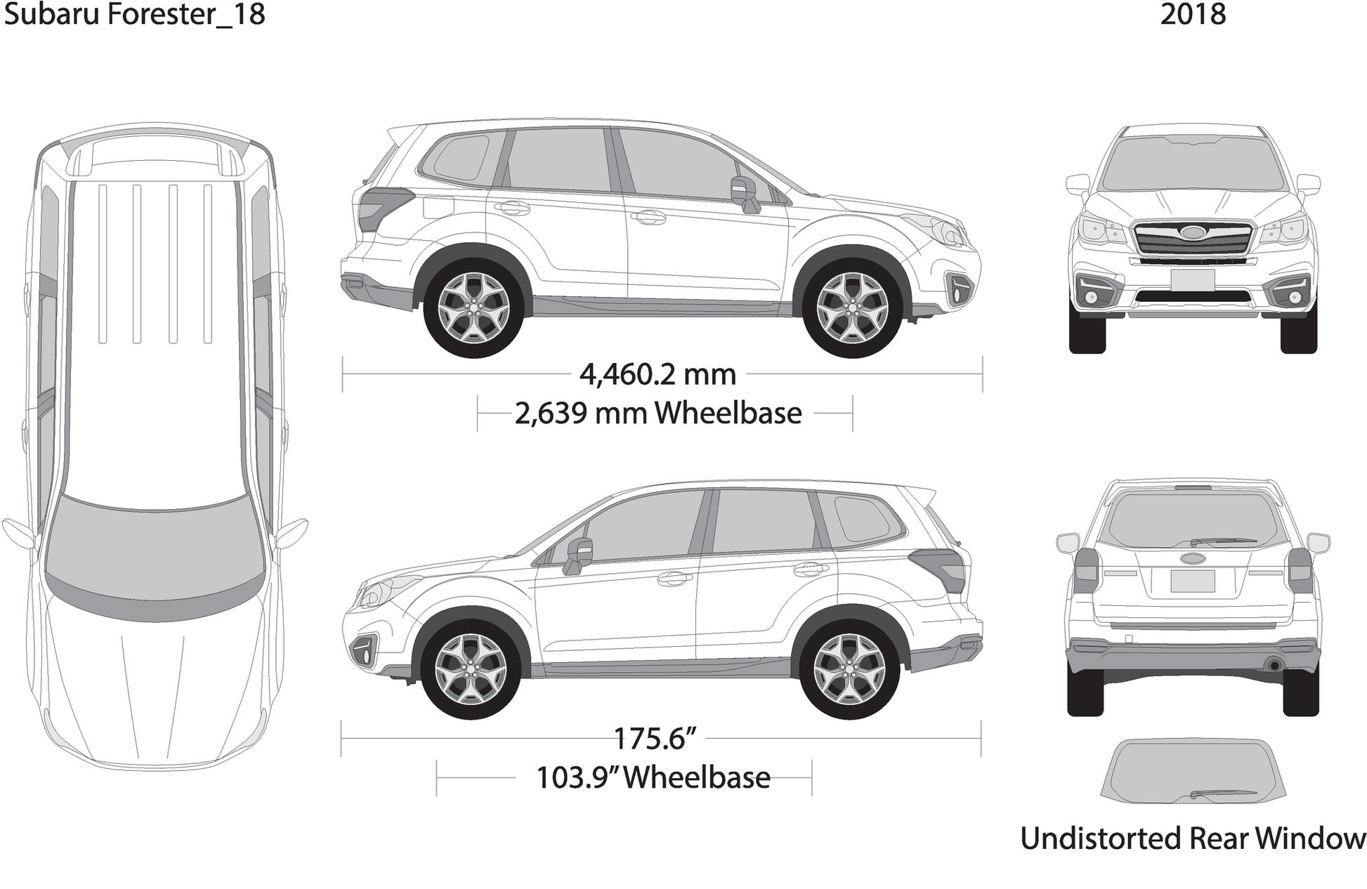 2018 Subaru Forester V18 Vehicle Wrap Template