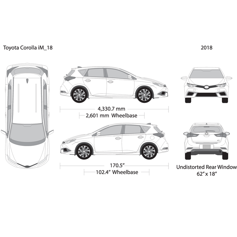2018 Toyota Corolla Im V18 Vehicle Wrap Template