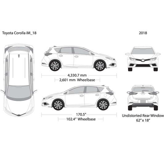 2018 Toyota Corolla Im V18 Vehicle Wrap Template