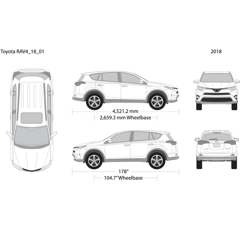 2018 Toyota Rav4 V18 Vehicle Wrap Template
