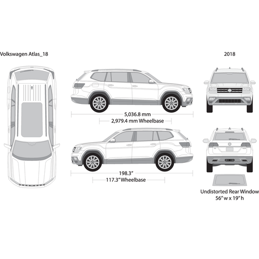 2018 Volkswagen Atlas V18 Vehicle Wrap Template
