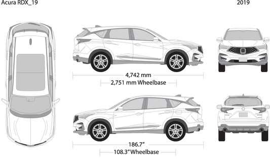 2019 Acura Rdx V19 Vehicle Wrap Template