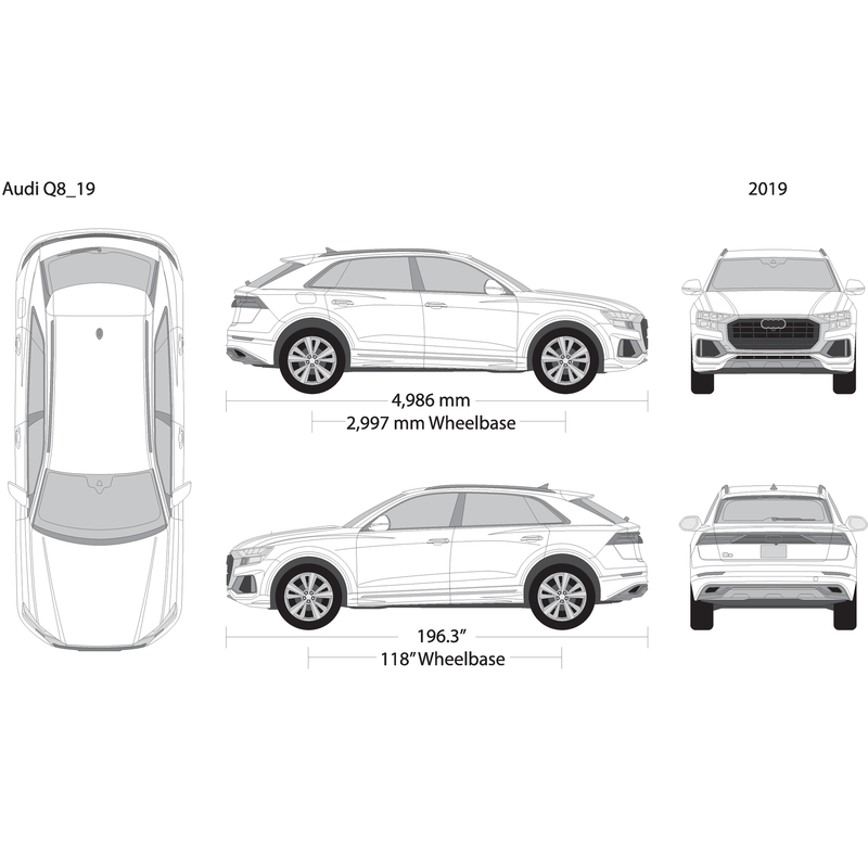 2019 Audi Q8 V19 Vehicle Wrap Template