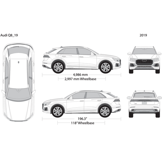 2019 Audi Q8 V19 Vehicle Wrap Template