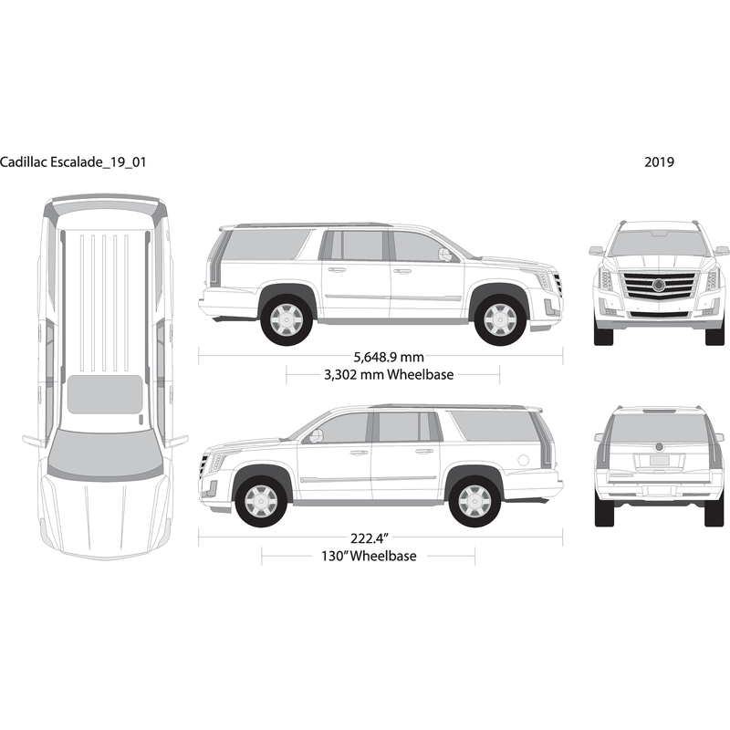 2019 Cadillac Escalade V01 Vehicle Wrap Template