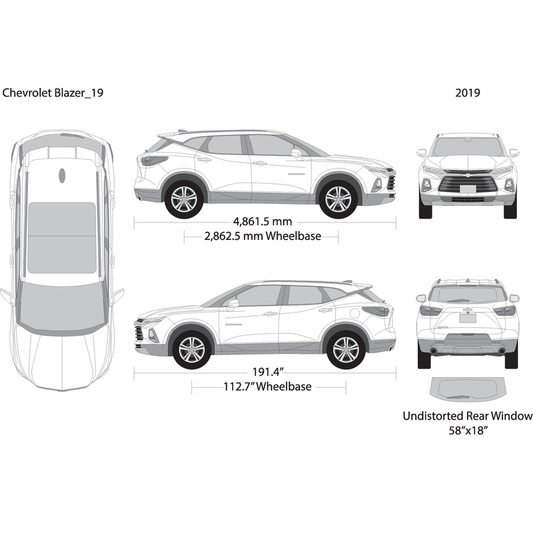 2019 Chevy Blazer V19 Vehicle Wrap Template