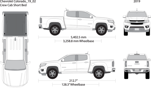 2019 Chevy Colorado V02 Vehicle Wrap Template