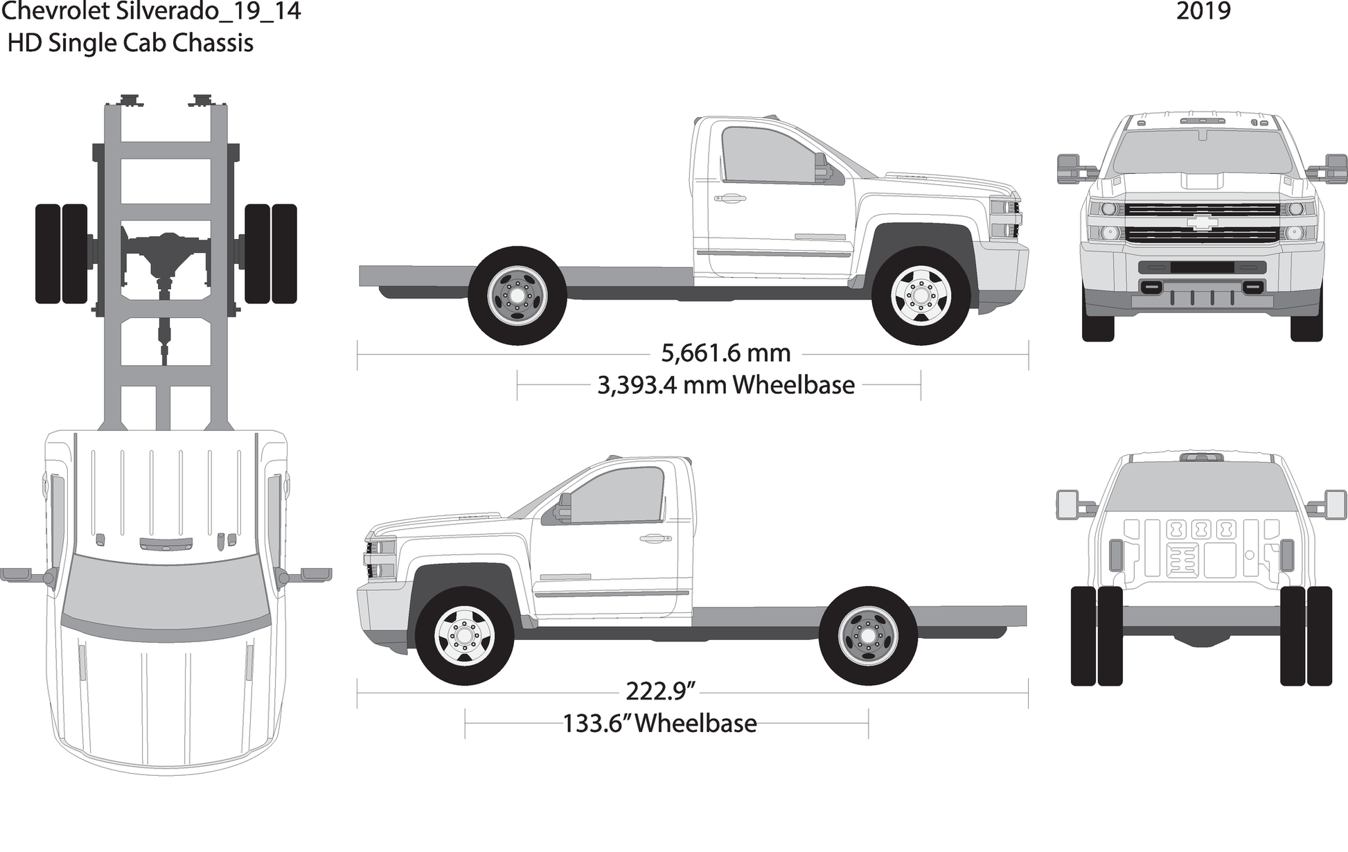 2019 Chevy Silverado 2500 3500 Hd V14 Vehicle Wrap Template
