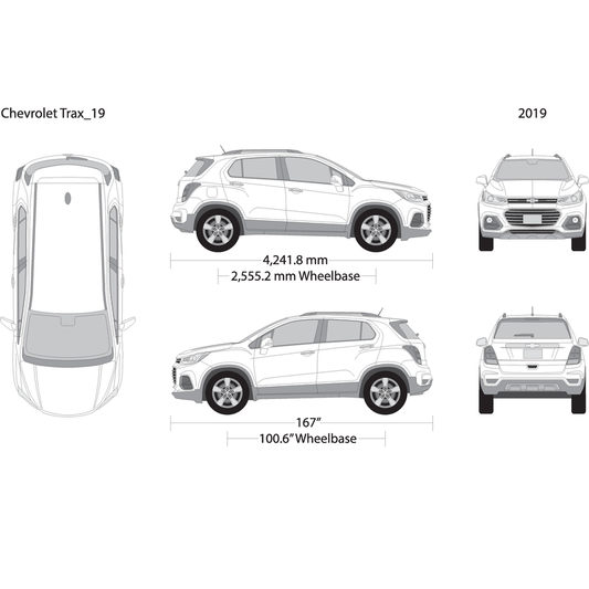 2019 Chevy Trax V19 Vehicle Wrap Template