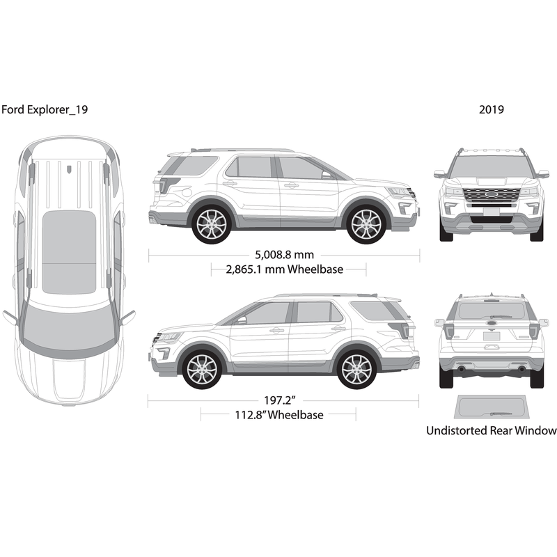 2019 Ford Explorer V19 Vehicle Wrap Template