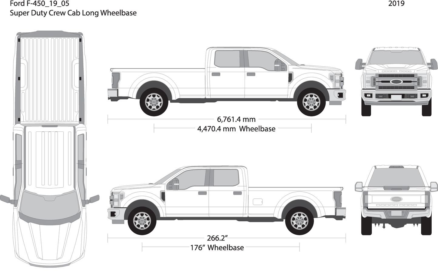 2019 Ford F 450 V05 Vehicle Wrap Template