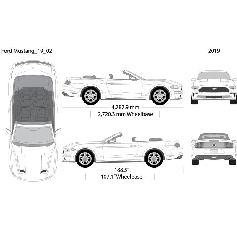 2019 Ford Mustang V02 Vehicle Wrap Template
