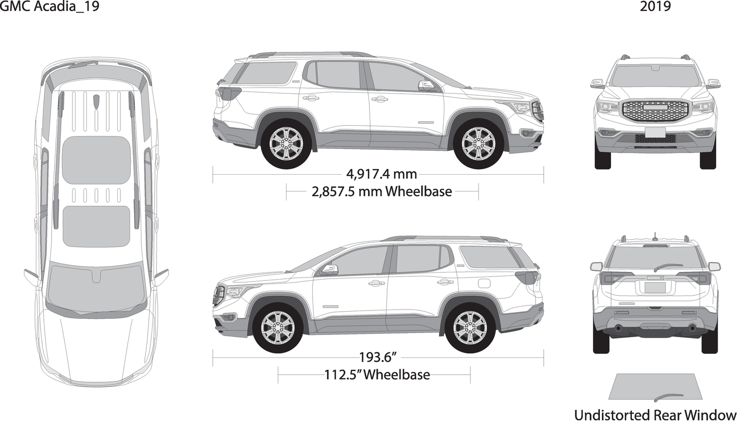 2019 Gmc Acadia V19 Vehicle Wrap Template