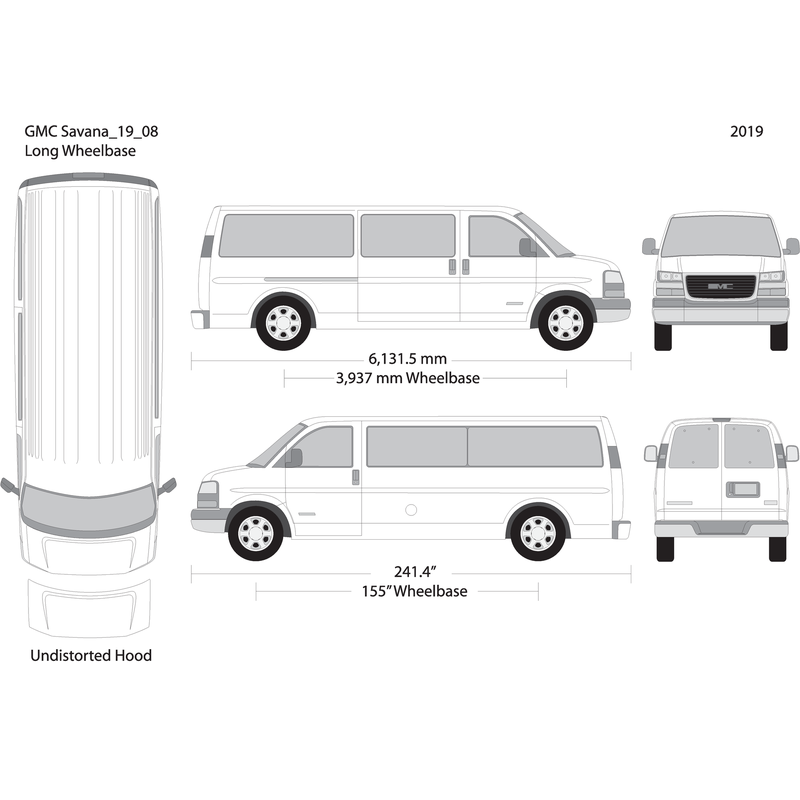 2019 Gmc Savana V08 Vehicle Wrap Template