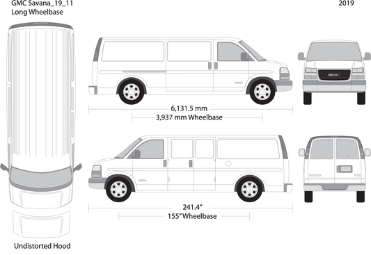 2019 Gmc Savana V11 Vehicle Wrap Template