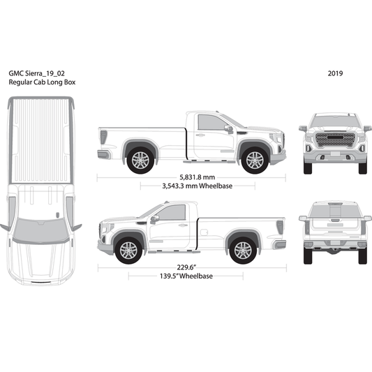 2019 Gmc Sierra 1500 V02 Vehicle Wrap Template