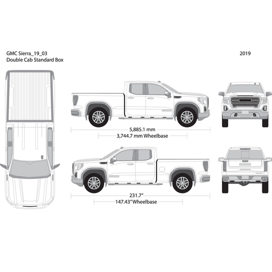 2019 Gmc Sierra 1500 V03 Vehicle Wrap Template