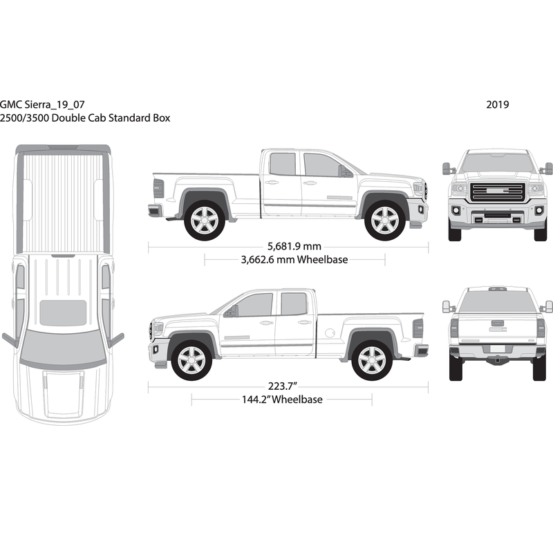 2019 Gmc Sierra 2500 3500 Hd V07 Vehicle Wrap Template
