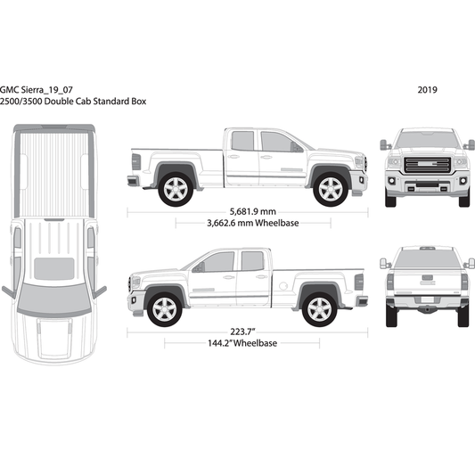 2019 Gmc Sierra 2500 3500 Hd V07 Vehicle Wrap Template