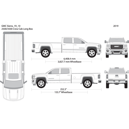 2019 Gmc Sierra 2500 3500 Hd V10 Vehicle Wrap Template