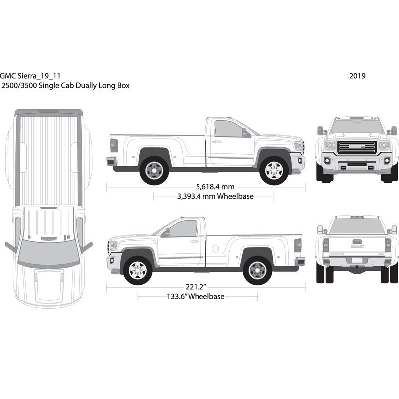 2019 Gmc Sierra 2500 3500 Hd V11 Vehicle Wrap Template