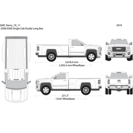 2019 Gmc Sierra 2500 3500 Hd V11 Vehicle Wrap Template