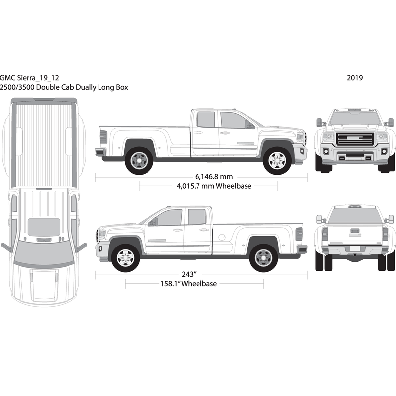 2019 Gmc Sierra 2500 3500 Hd V12 Vehicle Wrap Template