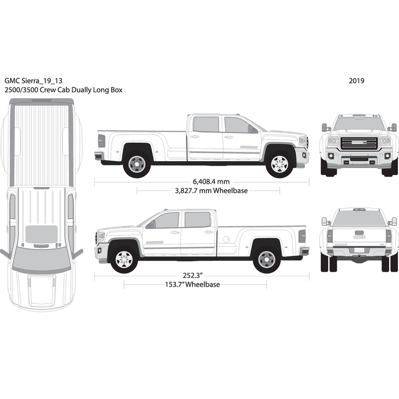 2019 Gmc Sierra 2500 3500 Hd V13 Vehicle Wrap Template