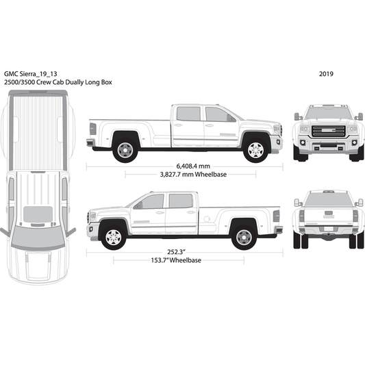2019 Gmc Sierra 2500 3500 Hd V13 Vehicle Wrap Template